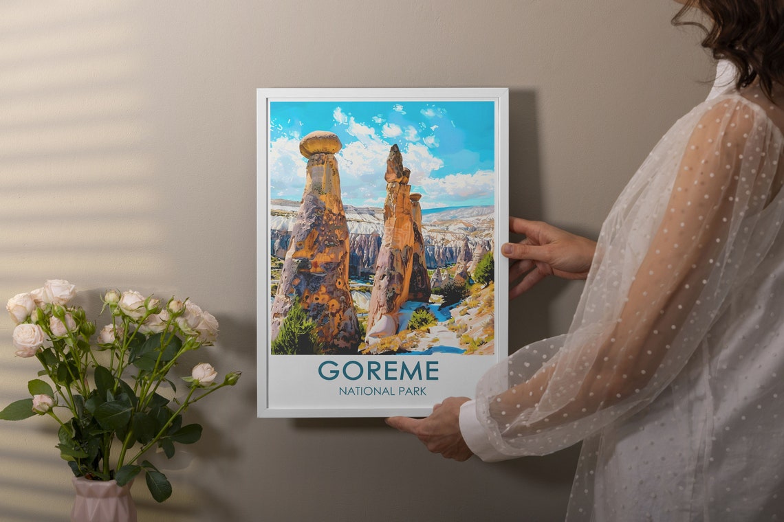 Goreme National Park Turkey Poster With Towering Fairy Chimney Rocks - Image 3