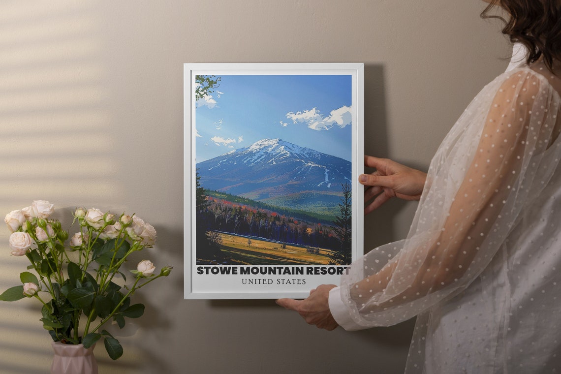 Mount Mansfield Stowe Mountain Resort Autumn Slopes View Poster - Image 2