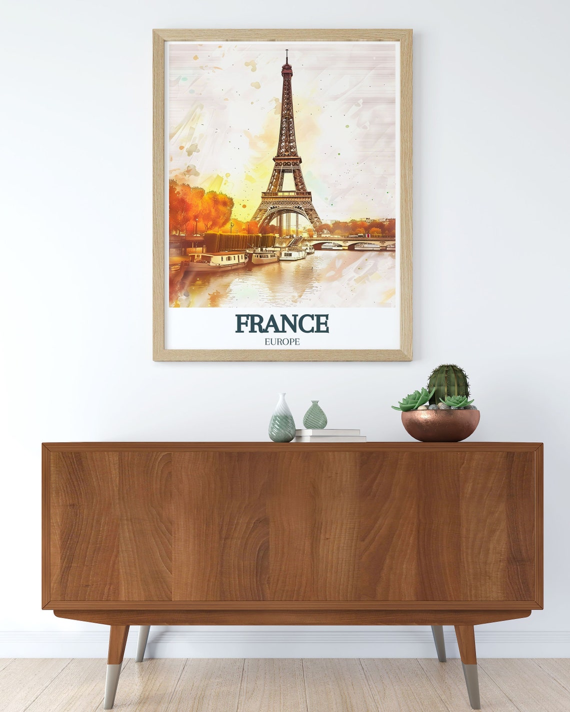 Eiffel Tower Paris Autumn Seine River in Golden Evening Light Poster - Image 4