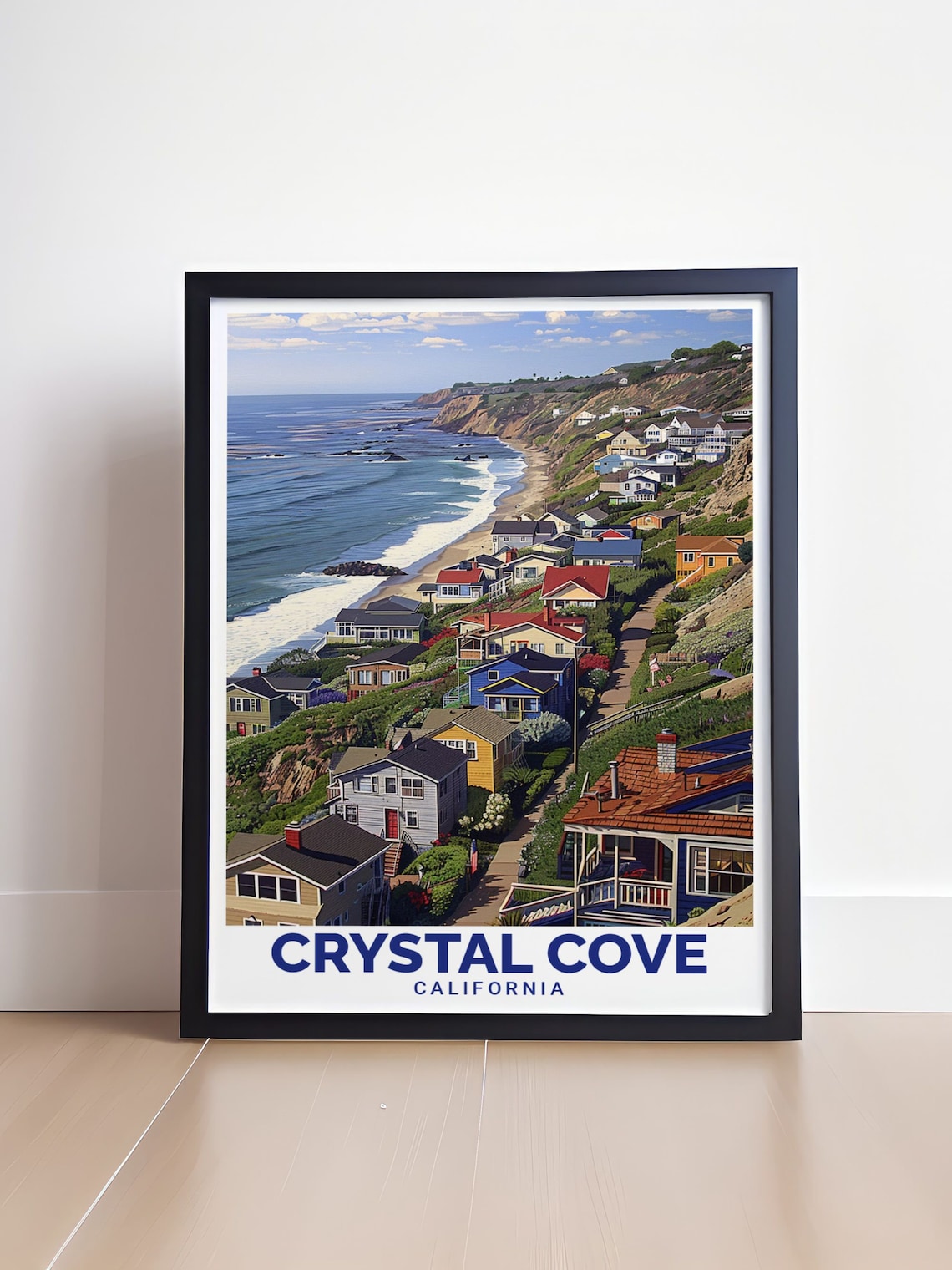 Crystal Cove Cliffside Beach Cottages Overlooking the Pacific Travel Poster - Image 4