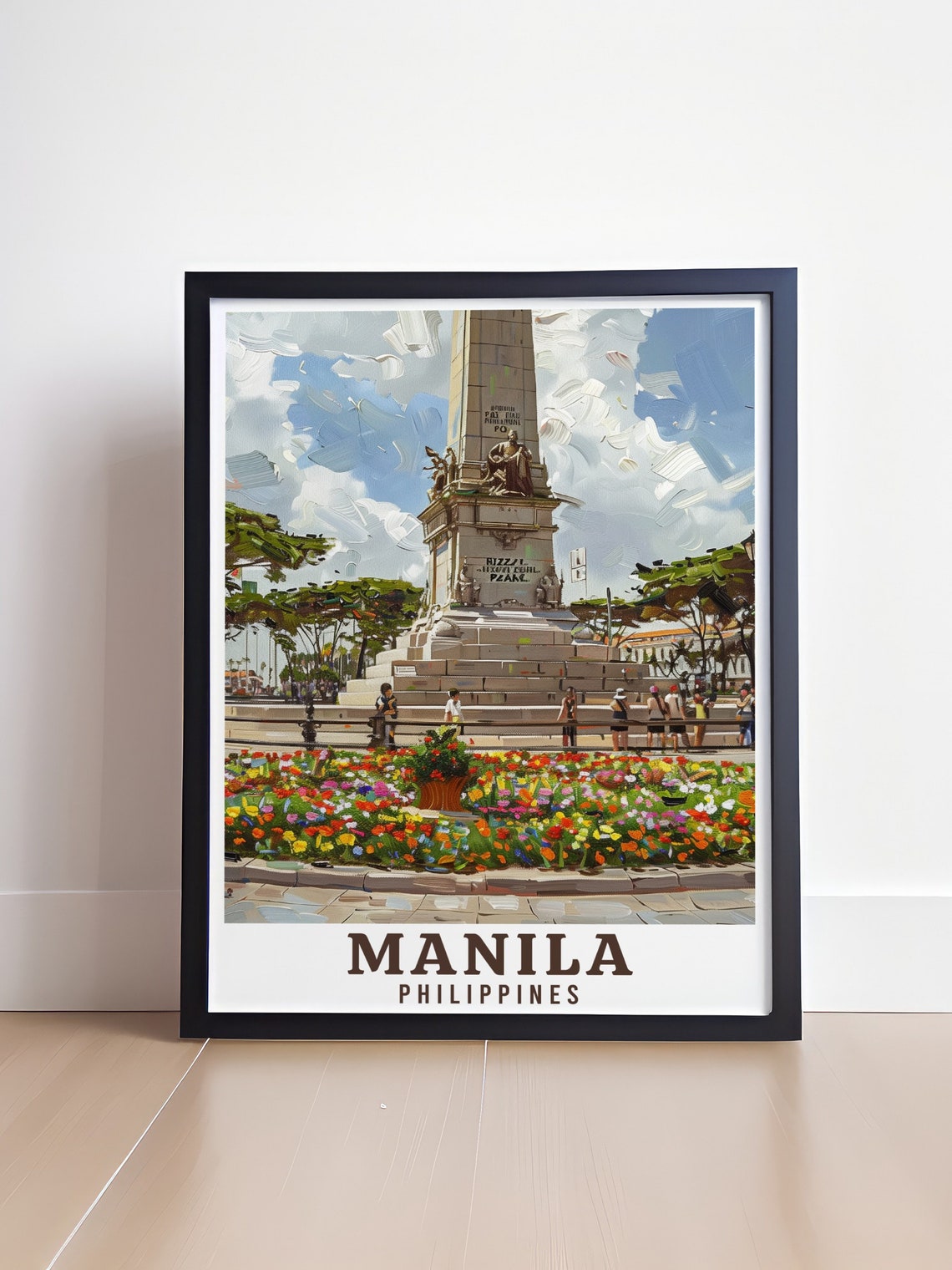 Manila Philippines Rizal Park Monument Colorful Flower Garden Poster - Image 4