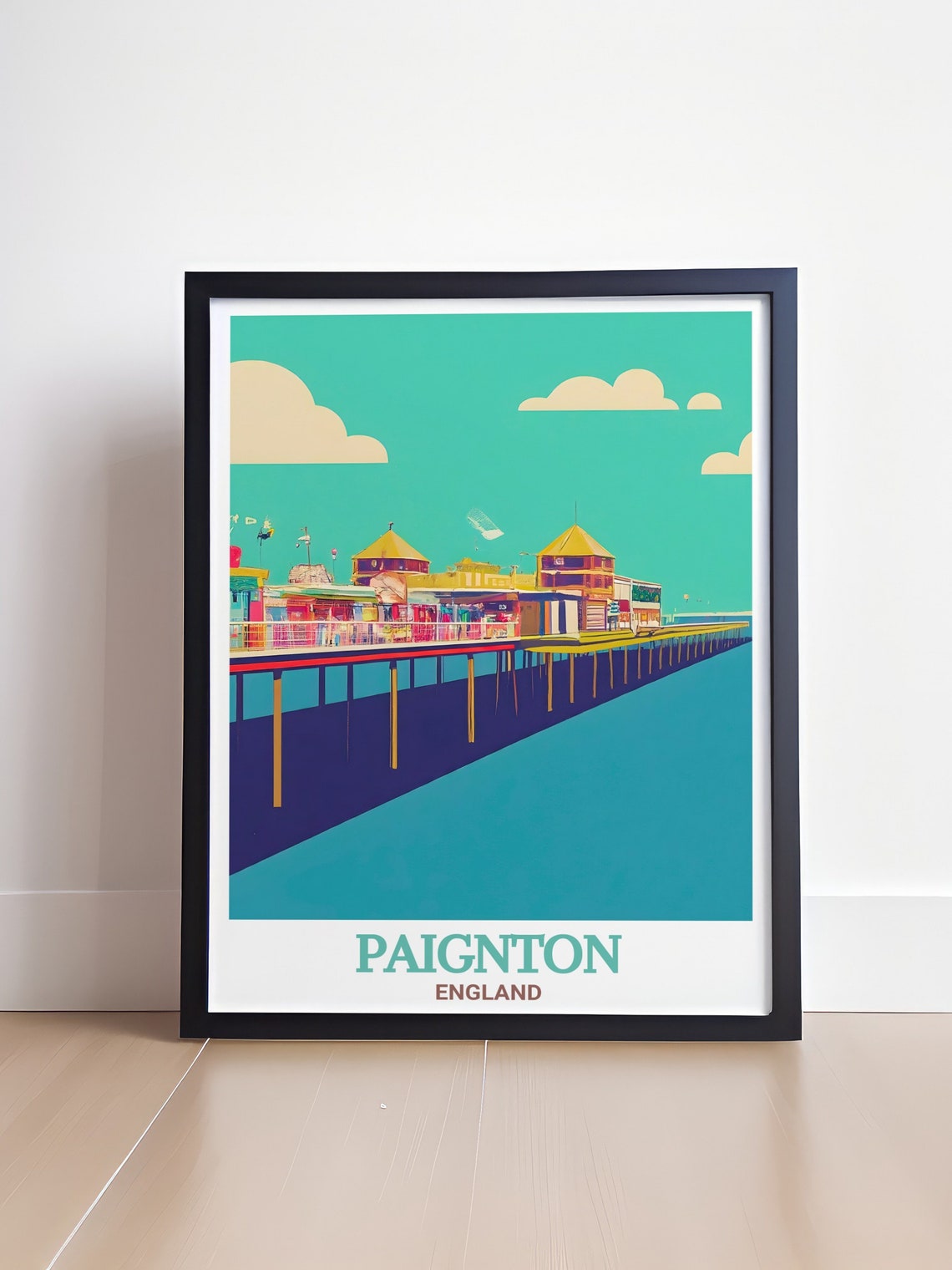 Paignton Pier Amusement Arcade Colorful Seaside Travel Poster - Image 4