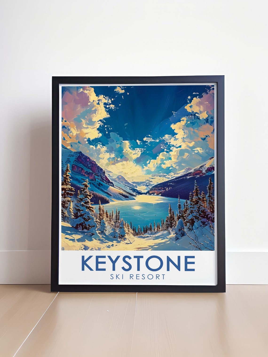 Keystone Ski Resort Colorado Winter Landscape Snowy Mountain Poster - Image 4
