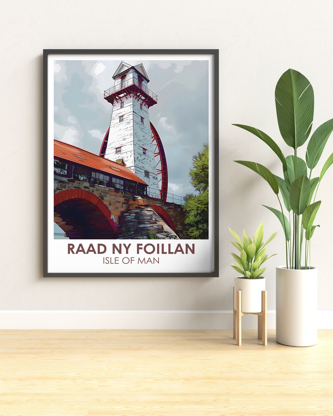 Raad Ny Foillan Laxey Wheel Victorian Waterwheel Isle Of Man Poster - Image 3