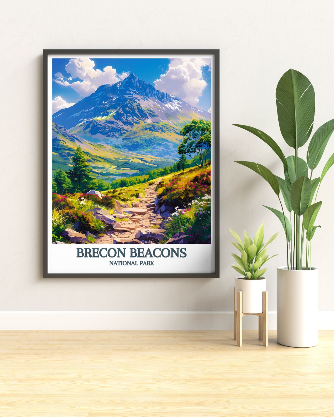 Brecon Beacons National Park Welsh Rocky Mountain Trail Scenic Poster - Image 3