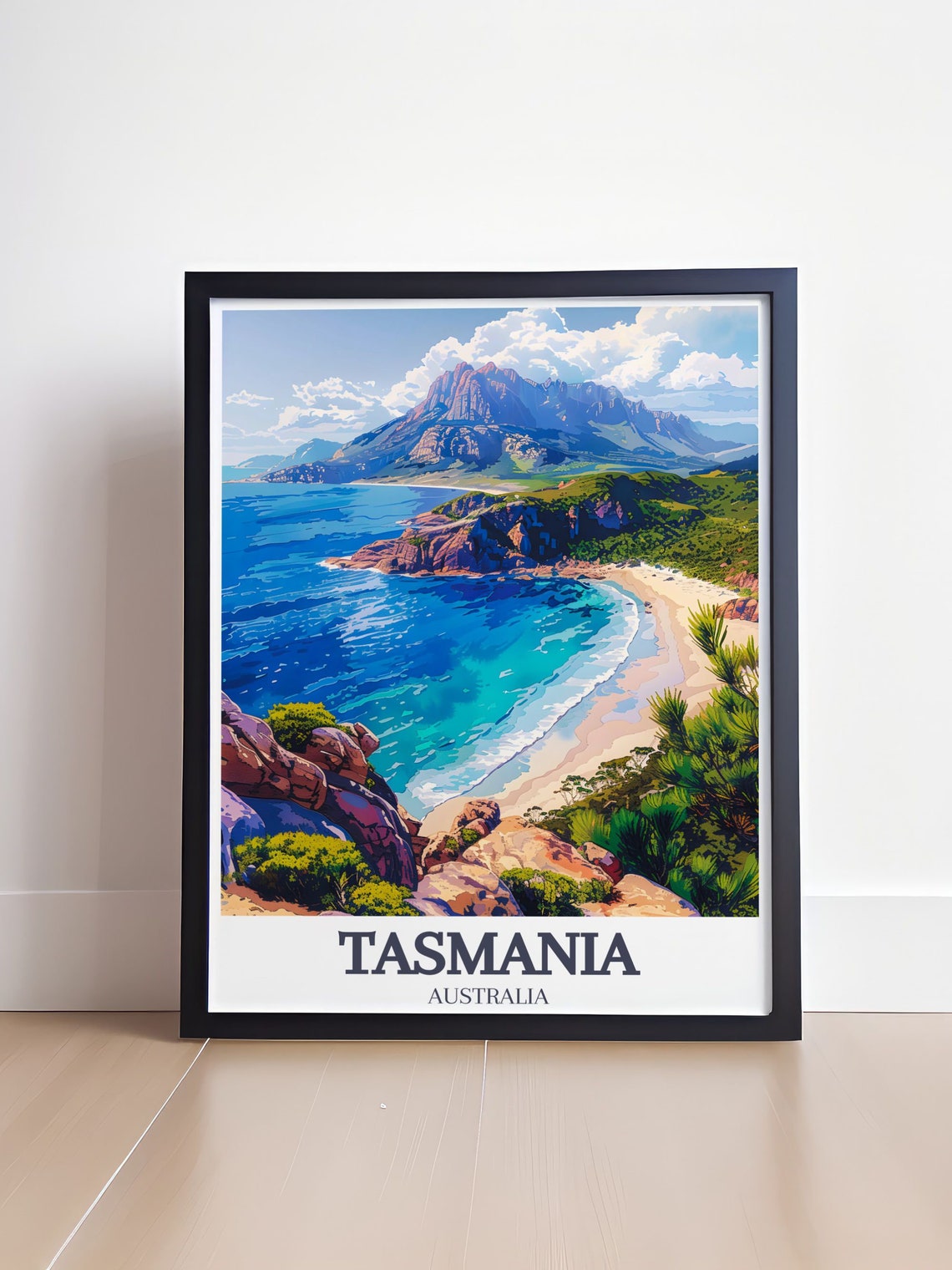 Tasmania Wineglass Bay Turquoise Coast Australia Travel Poster - Image 4