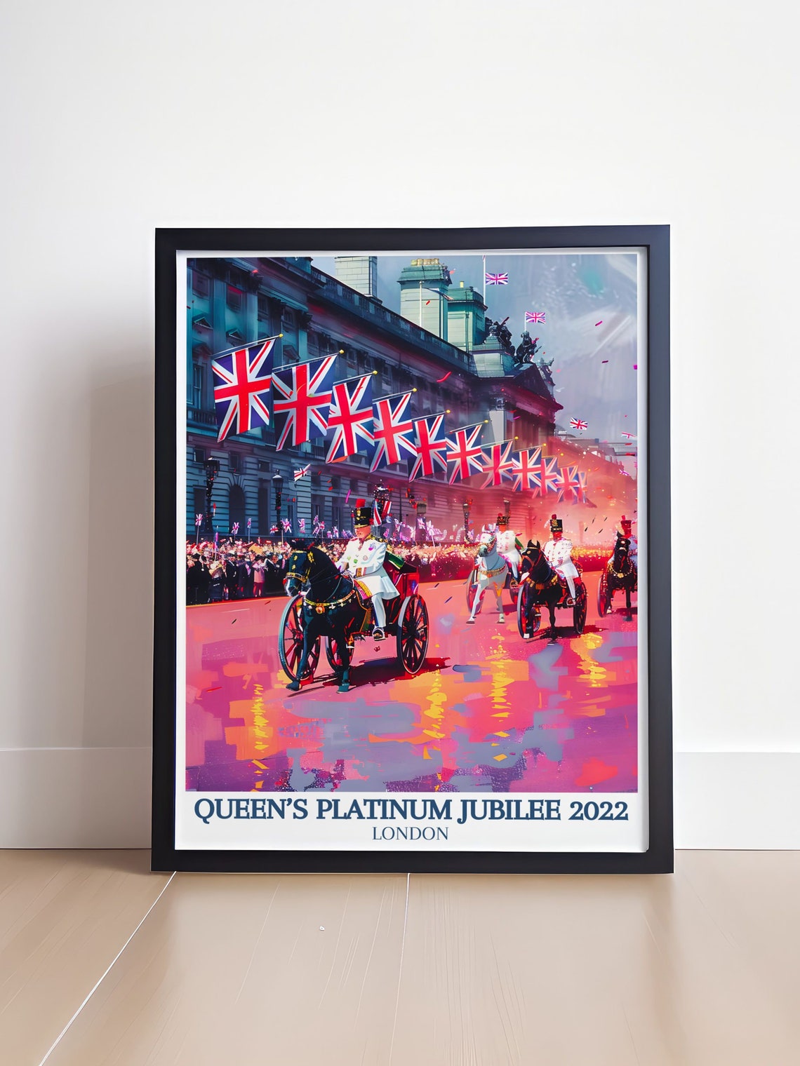 Queen's Platinum Jubilee 2022 London Royal Parade Travel Poster - Image 4