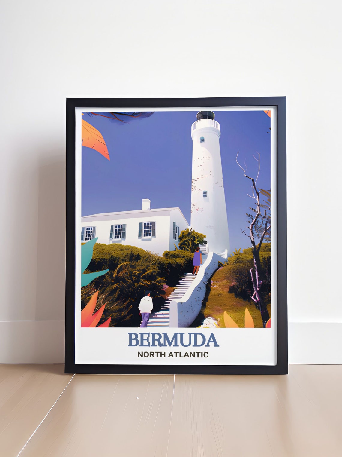Bermuda Gibbs Hill Lighthouse White Tower And Staircase Poster - Image 4
