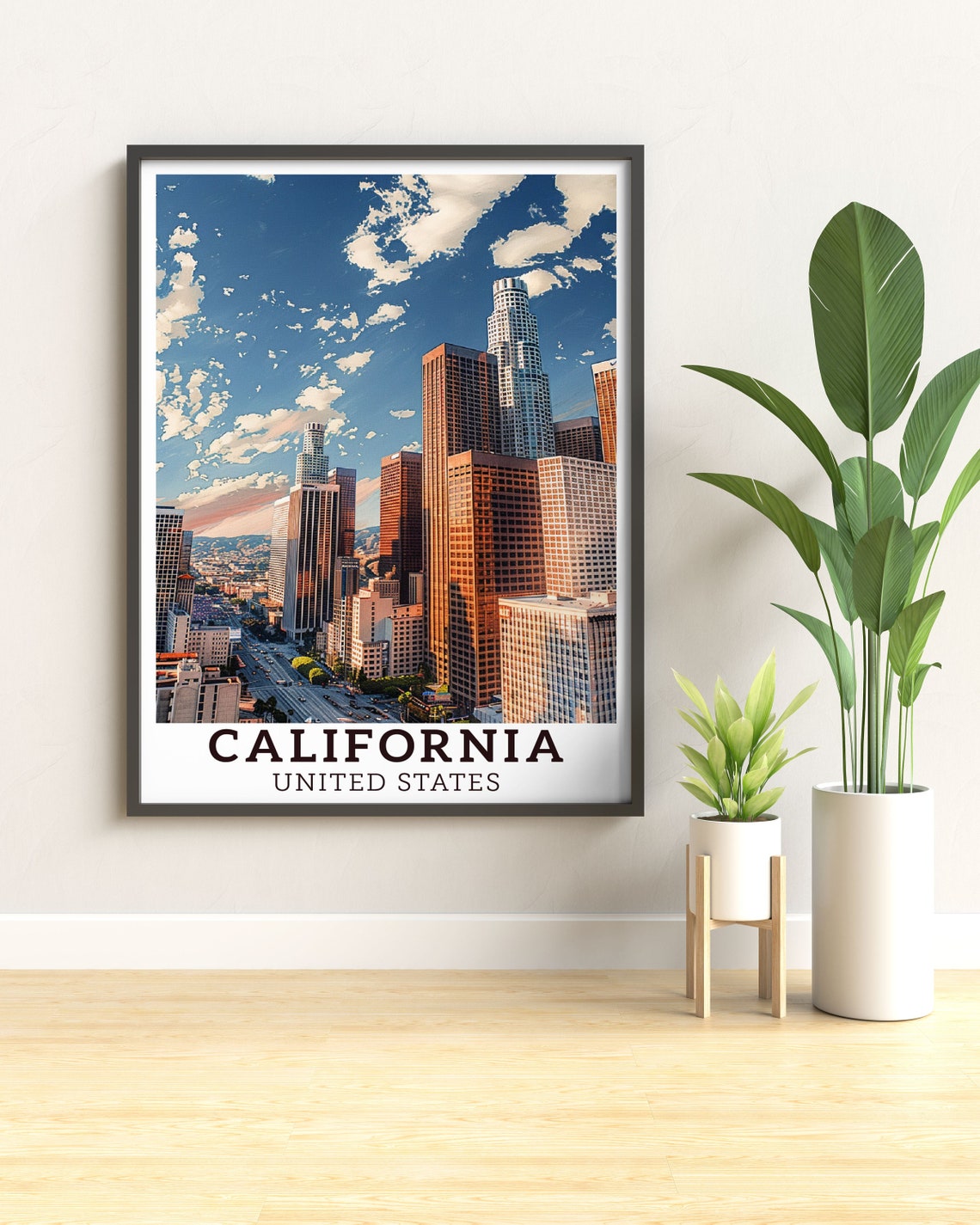 California Art Los Angeles City Print Los Angeles Poster Los Angeles Art Print Southern California City Print - Image 2
