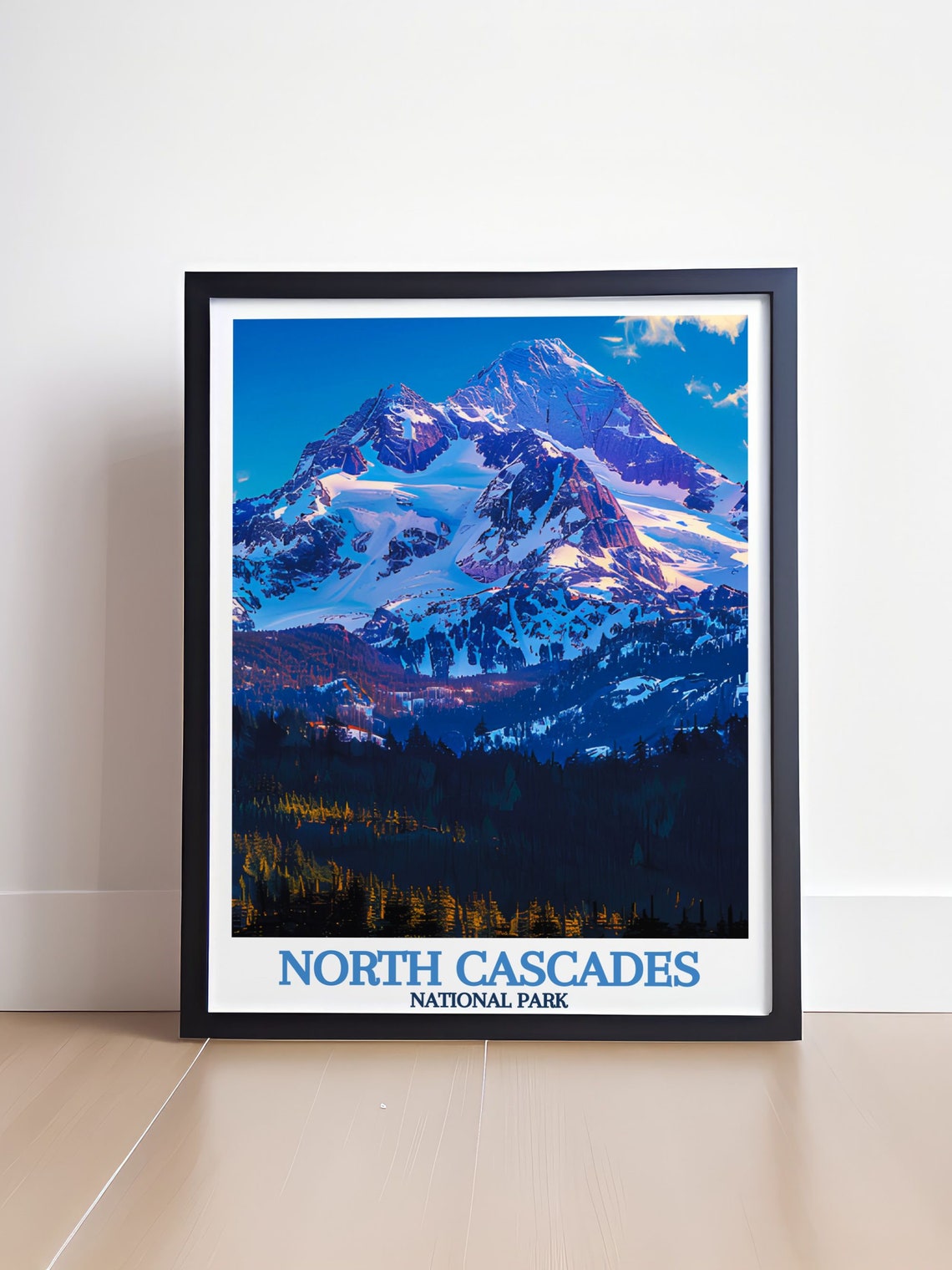 Mount Shuksan Snowy Twin Summit Pine Forest National Park Poster - Image 4