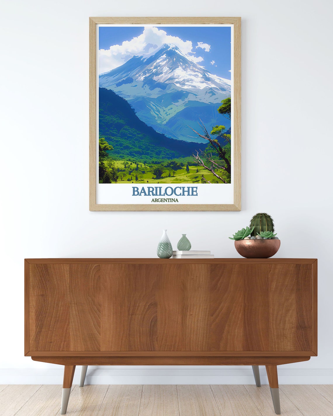 Bariloche Argentina Tronador Volcano Snowy Peak Valley Poster - Image 3