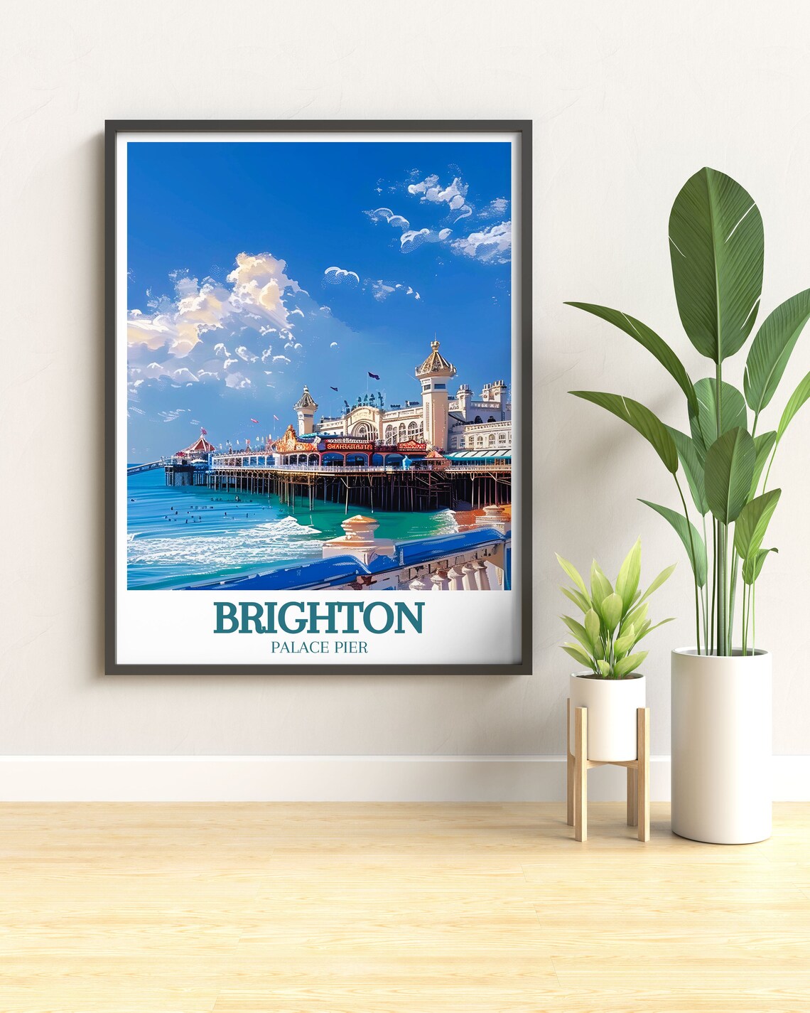 Brighton Travel Poster, Brighton Beach and Pier - Image 2
