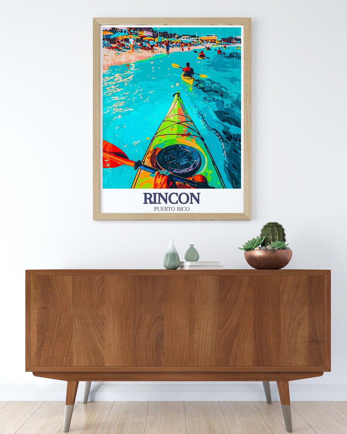 Rincon Puerto Rico Kayaking Turquoise Bay Adventure Travel Poster - Image 2