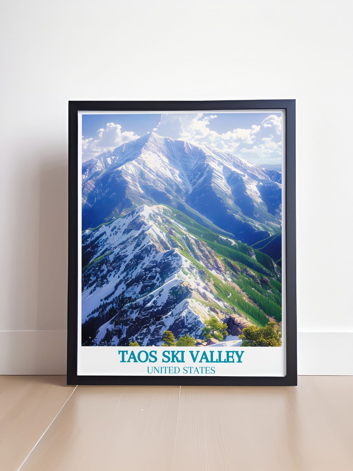Taos Ski Valley New Mexico Snow Capped Mountain Summit Poster - Image 4