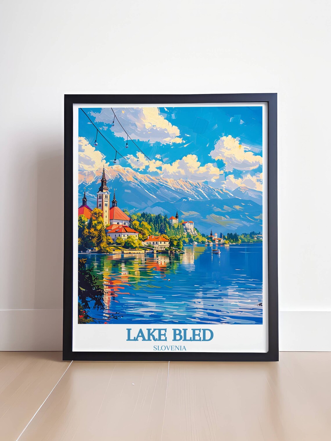 Lake Bled Island Church Castle And Mountain Panorama Slovenia Poster - Image 4