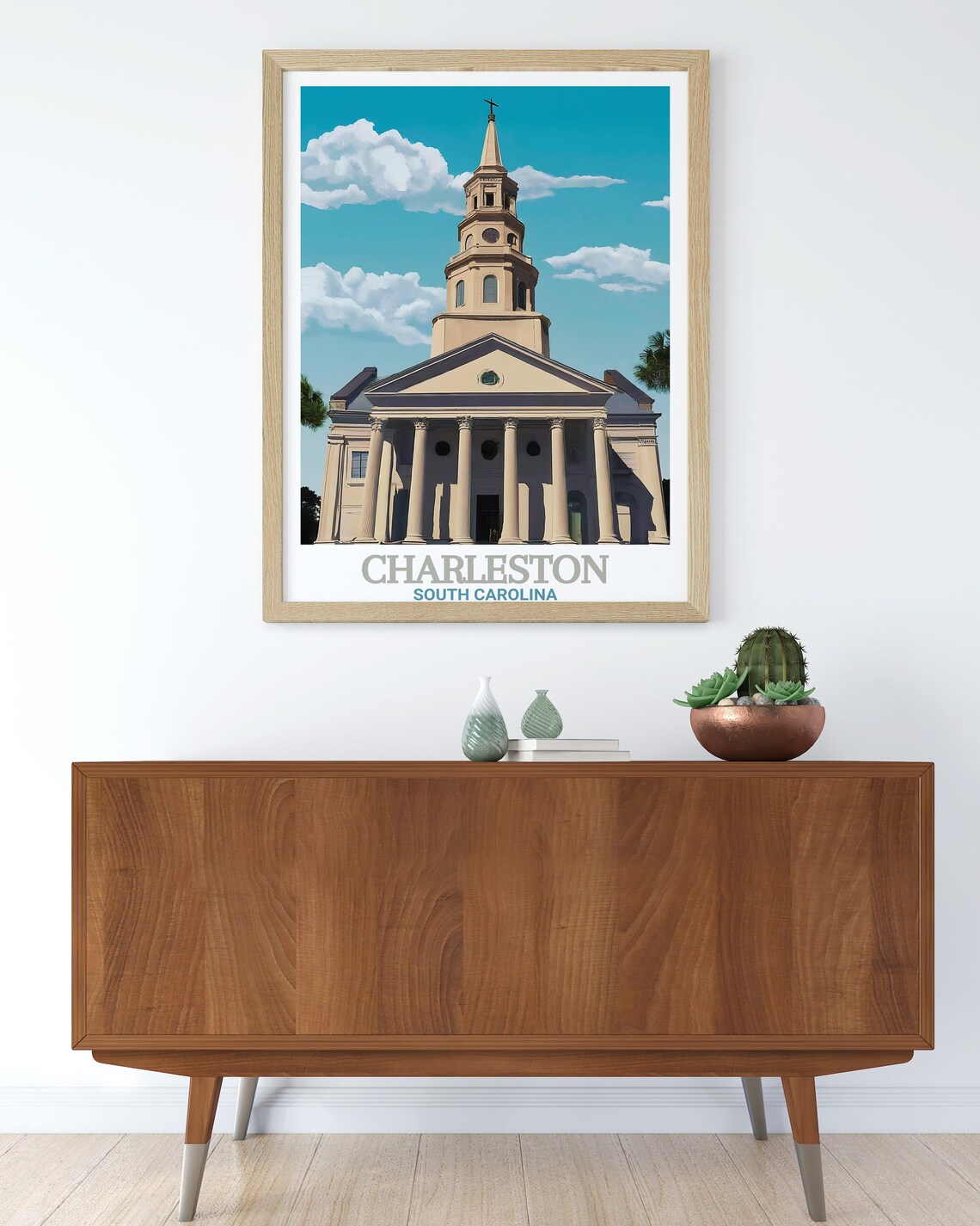 Charleston St Michaels Church Historic Steeple South Carolina Poster - Image 3