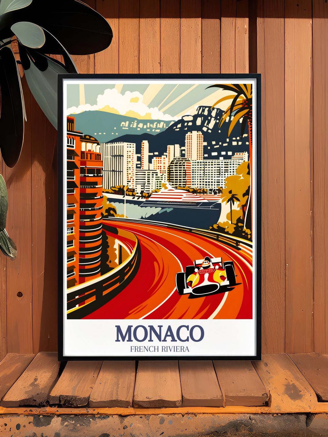 Monaco Travel Print Monte Carlo Port Hercules Poster Monaco Artwork Of Port Hercules Monte Carlo And Port Hercules Travel Poster - Image 3