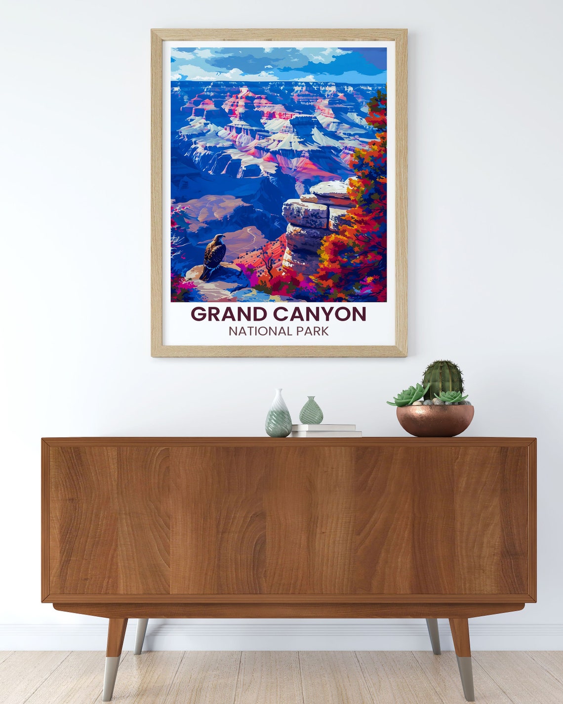 Grand Canyon South Rim Art Discover The Beauty Of The Grand Canyon Gifts For Hikers Arizona Trail Poster - Image 3