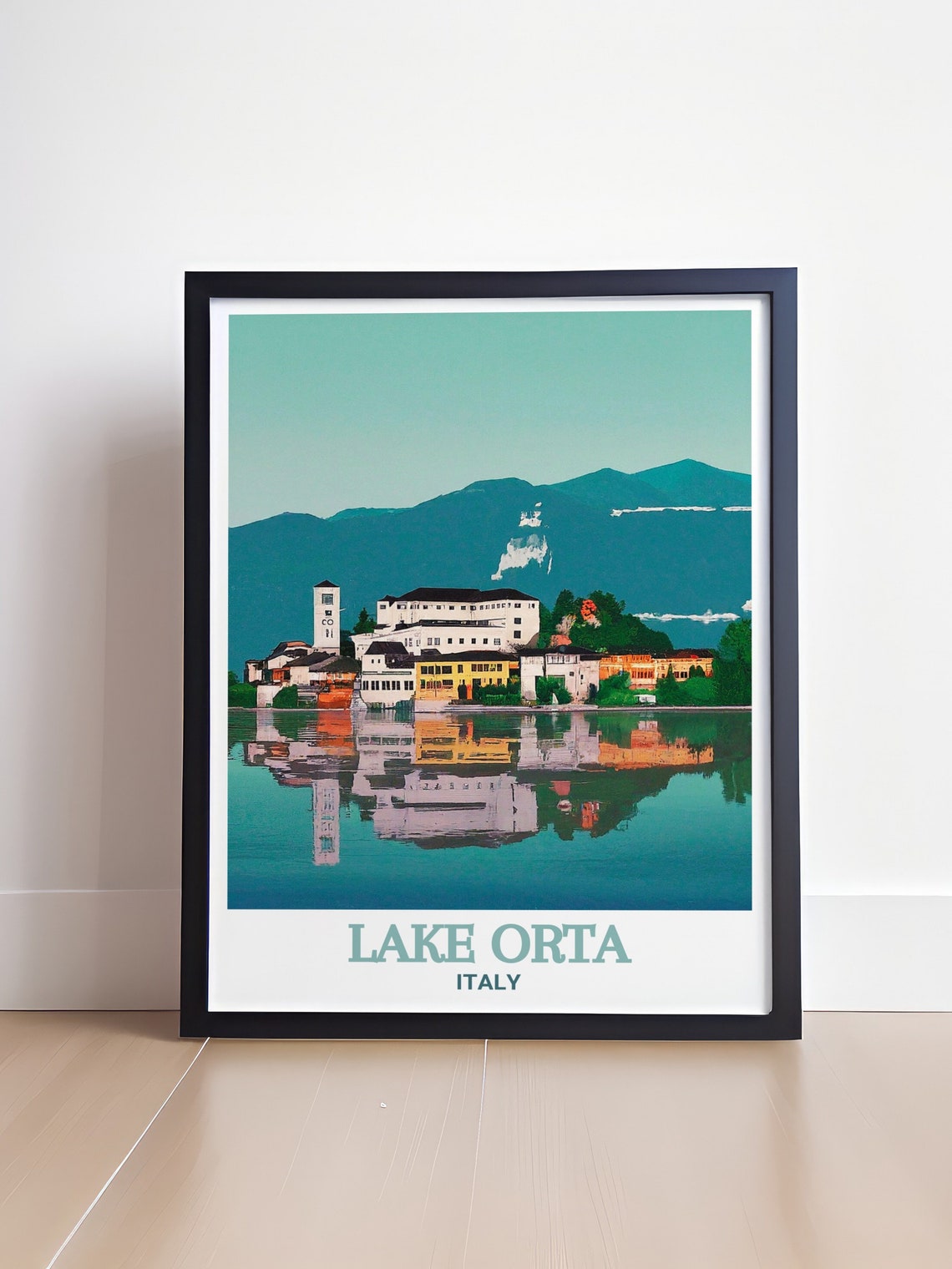 Lake Orta San Giulio Island Mirrored in the Calm Water Poster - Image 4