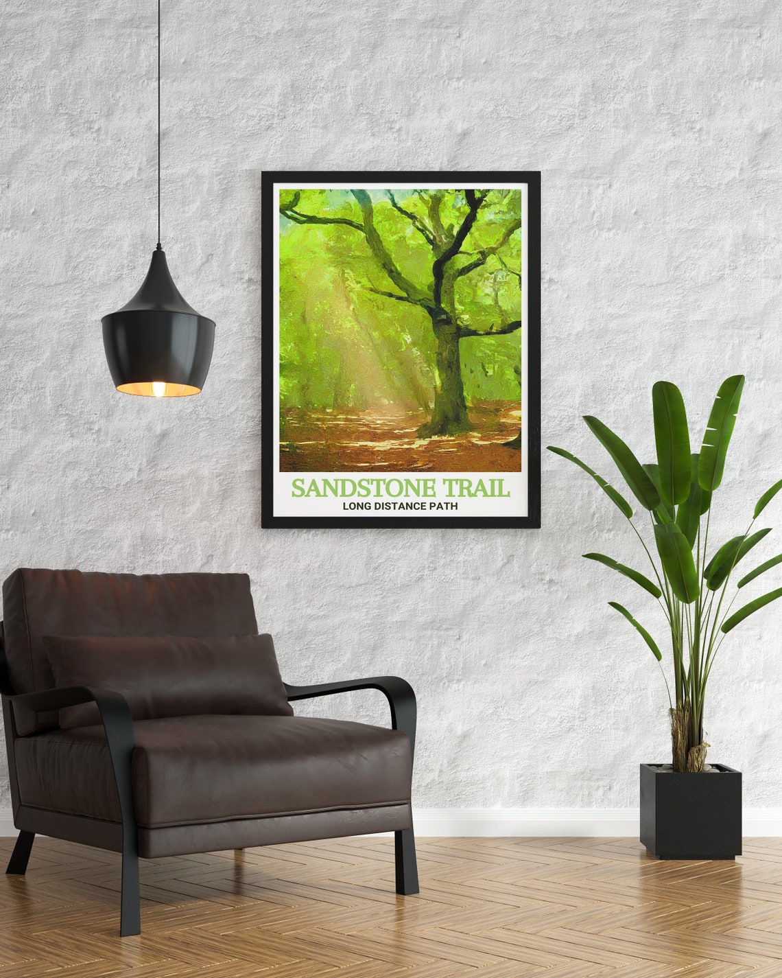 Sandstone Trail Sunlit Forest Path Hiking Long Distance Travel Poster - Image 2