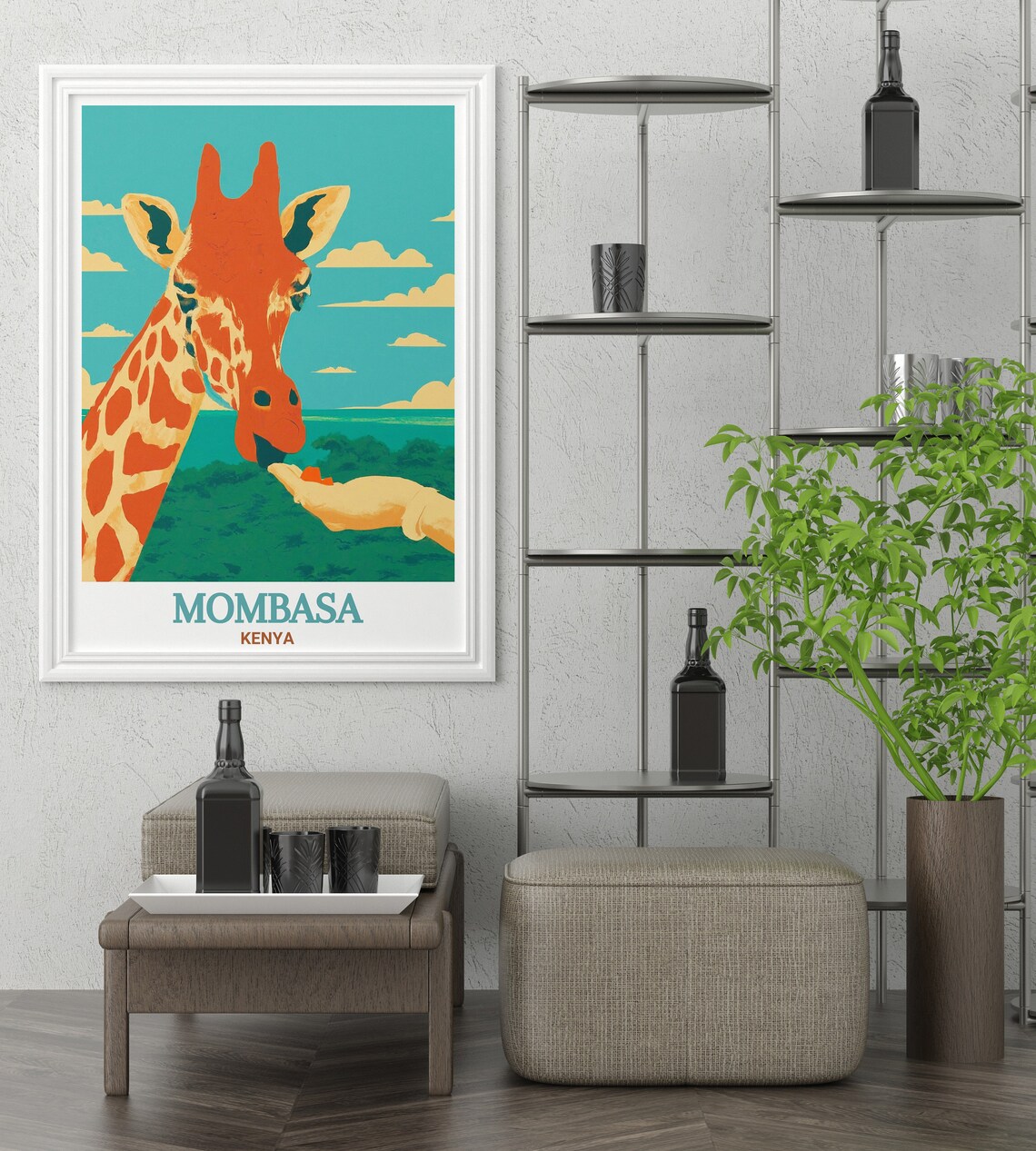 Mombasa Travel Poster Haller Park Prints For Your Kenya Decor Haller Park Travel Posters For Kenya Lovers Mombasa Travel Gifts - Image 3