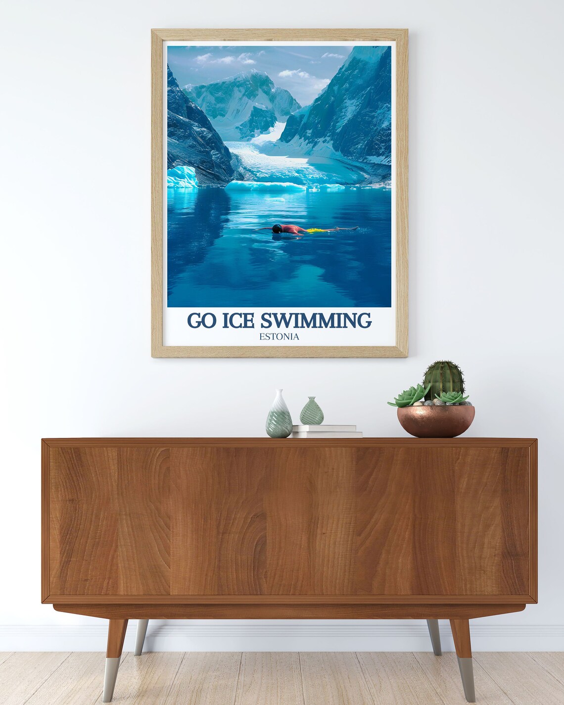 Go Ice Swimming Estonia Arctic Swim Among Icebergs and Glaciers Poster - Image 2