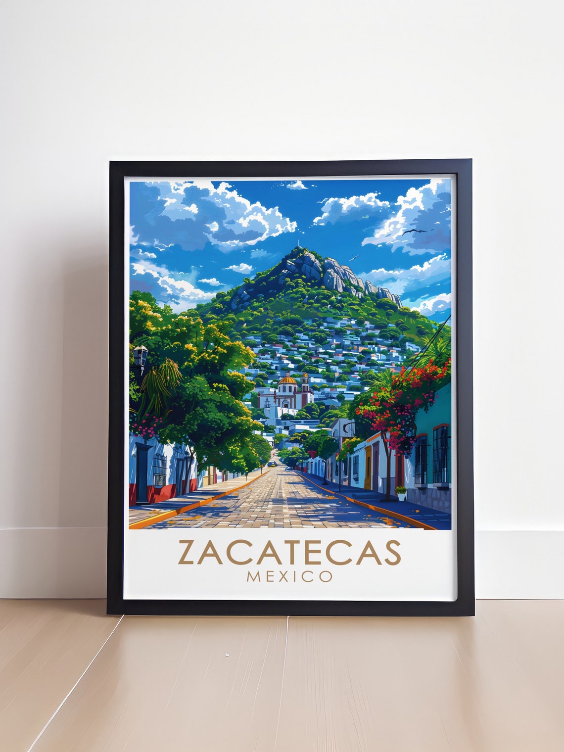 Zacatecas Colonial Street Cerro De La Bufa Mexico Travel Poster - Image 4