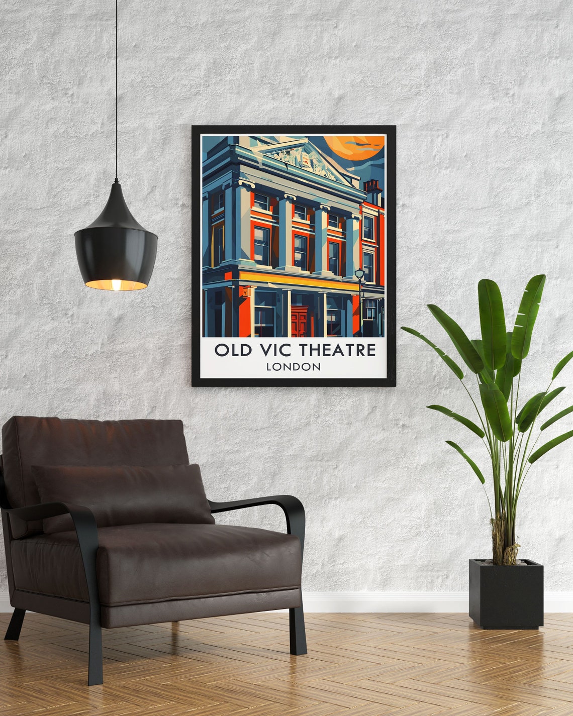 Old Vic Theatre London Historic Daytime Facade Graphic Art Poster - Image 2