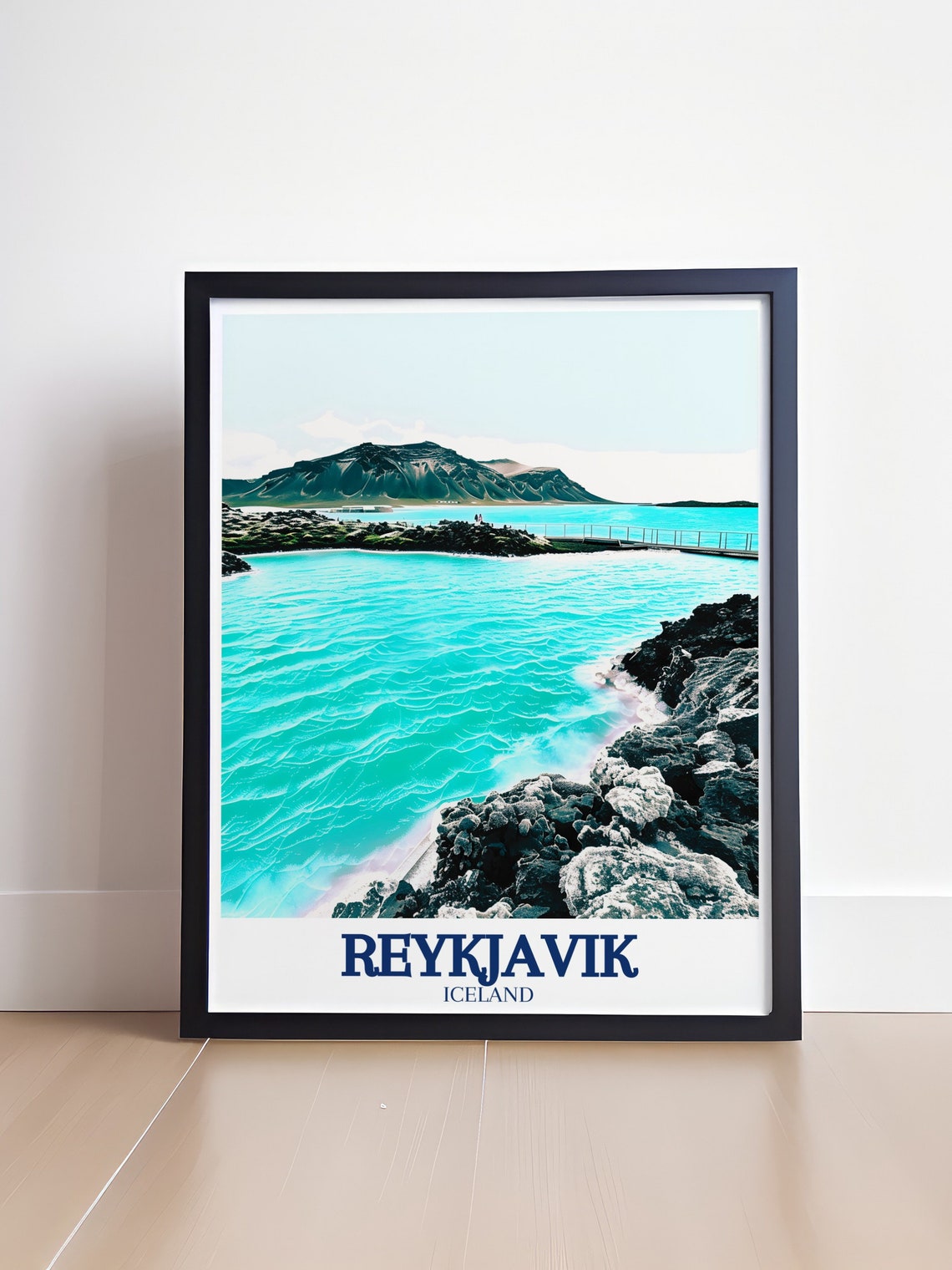 Blue Lagoon Milky Blue Geothermal Waters Near Reykjavik Iceland Poster - Image 4