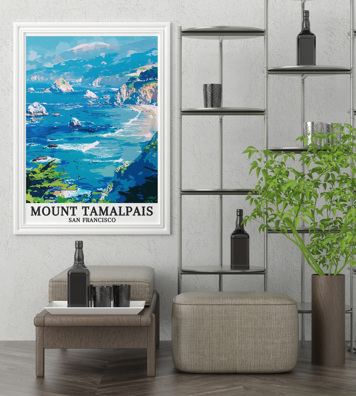 Mount Tamalpais San Francisco Pacific Coastline Cliffs View Poster - Image 2