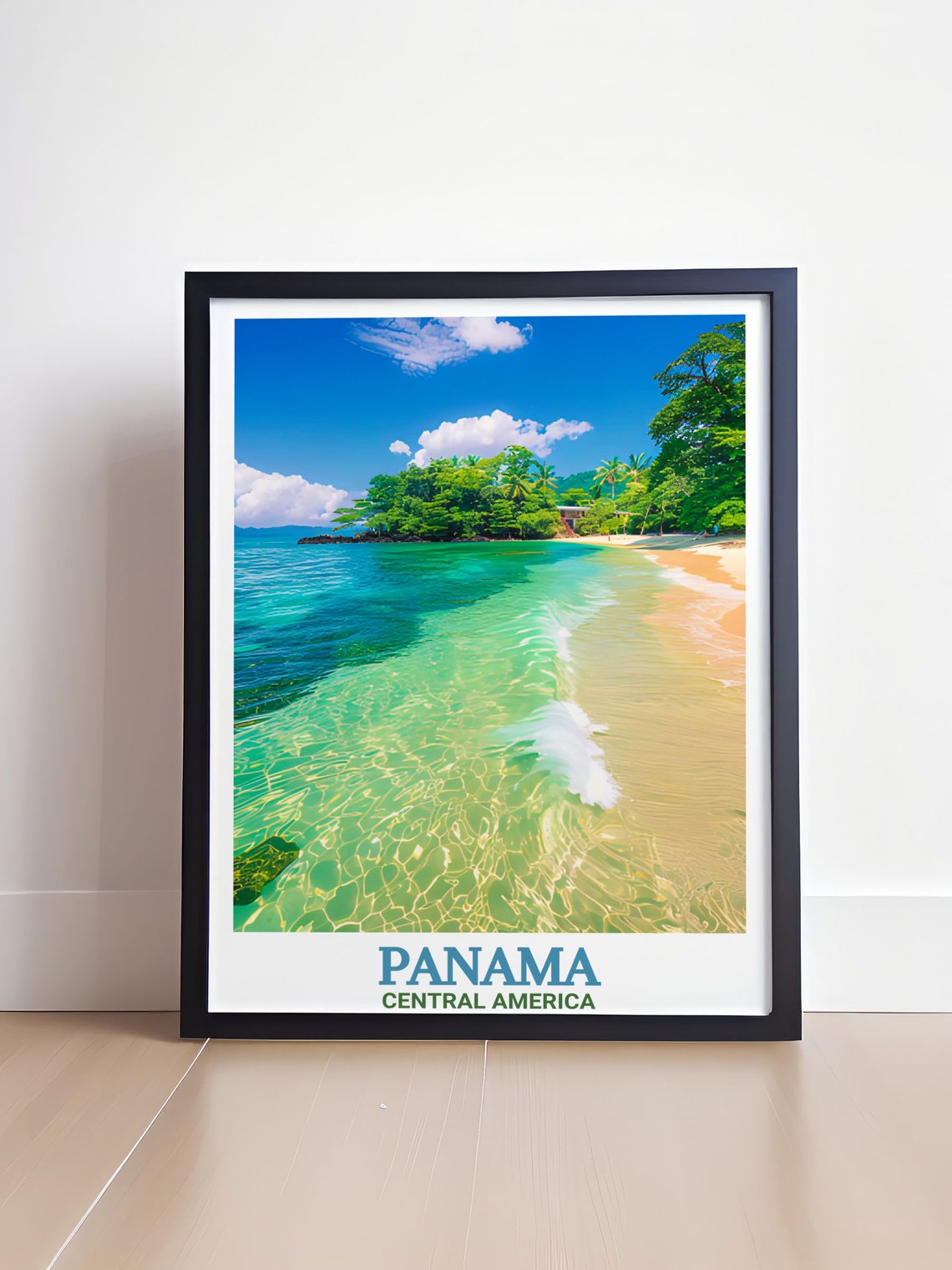 Panama Tropical Beach Turquoise Shore Central America Poster - Image 4