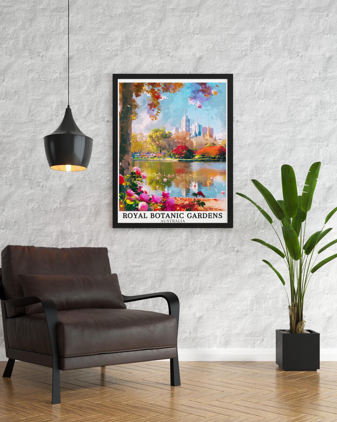 Royal Botanic Gardens Melbourne Ornamental Lake Travel Poster - Image 2