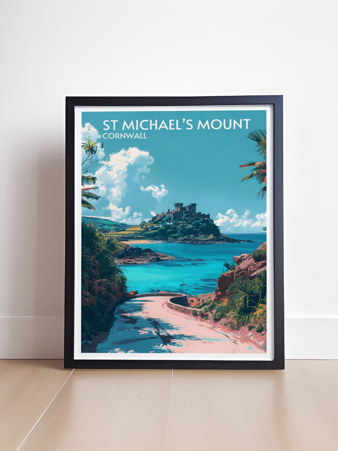 St Michael's Mount Cornwall Castle Tidal Island Coast Poster