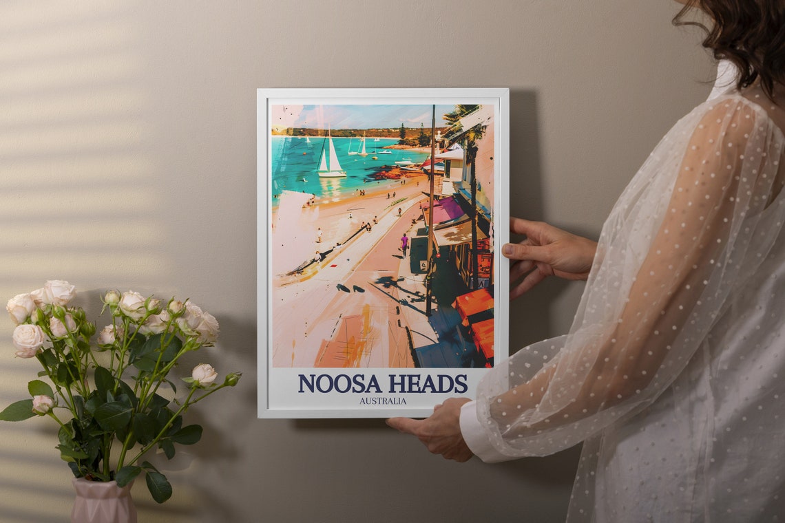 Noosa Heads Poster Hastings Street And Laguna Bay City Print Hastings Street And Laguna Bay Art Hastings Street And Laguna Bay Poster - Image 3
