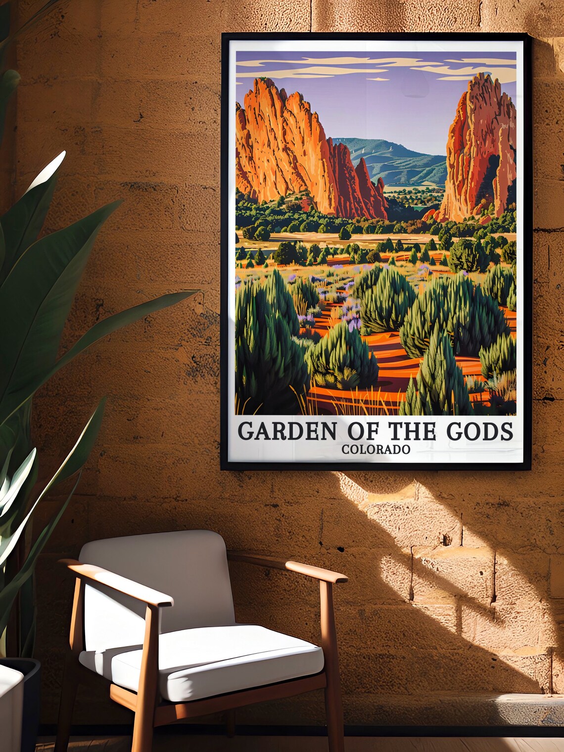 Garden of the Gods Colorado Red Rock Spires Desert Park Poster - Image 3