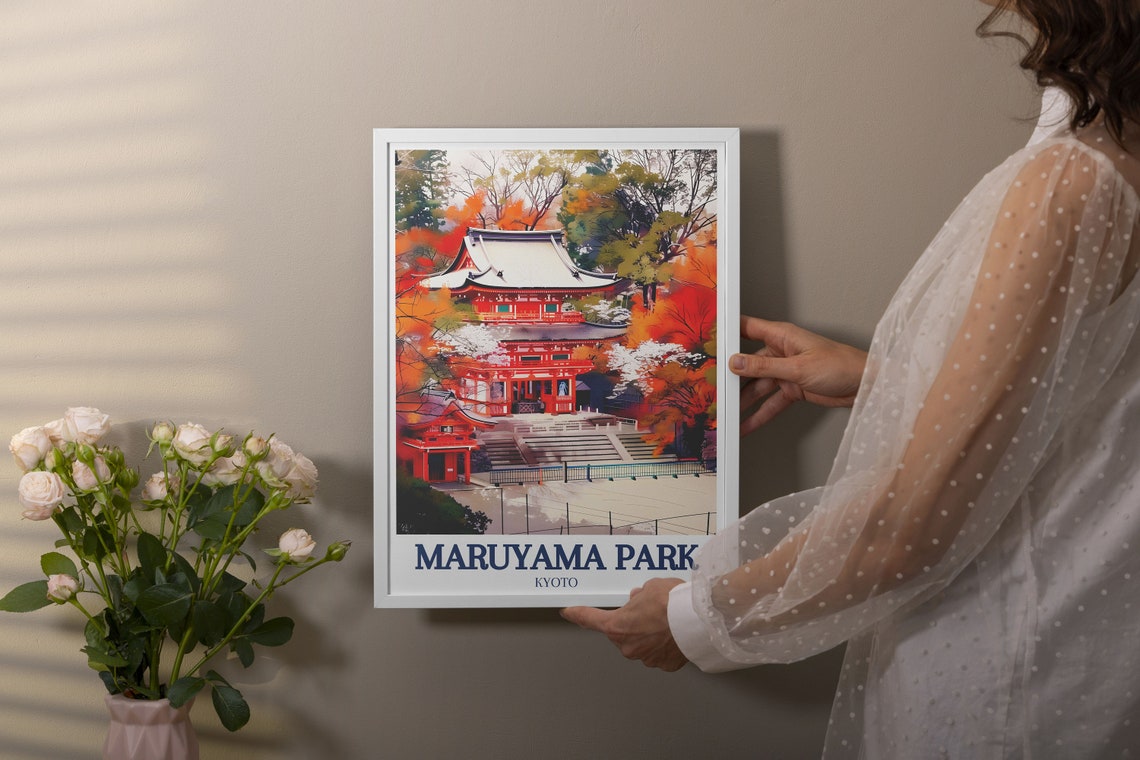 Maruyama Park Wall Art Kyoto Travel Poster Nishiromon Gate Kyoto Decor Kyoto Nishiromon Gate Art Kyoto Nishiromon Gate Art Print - Image 2