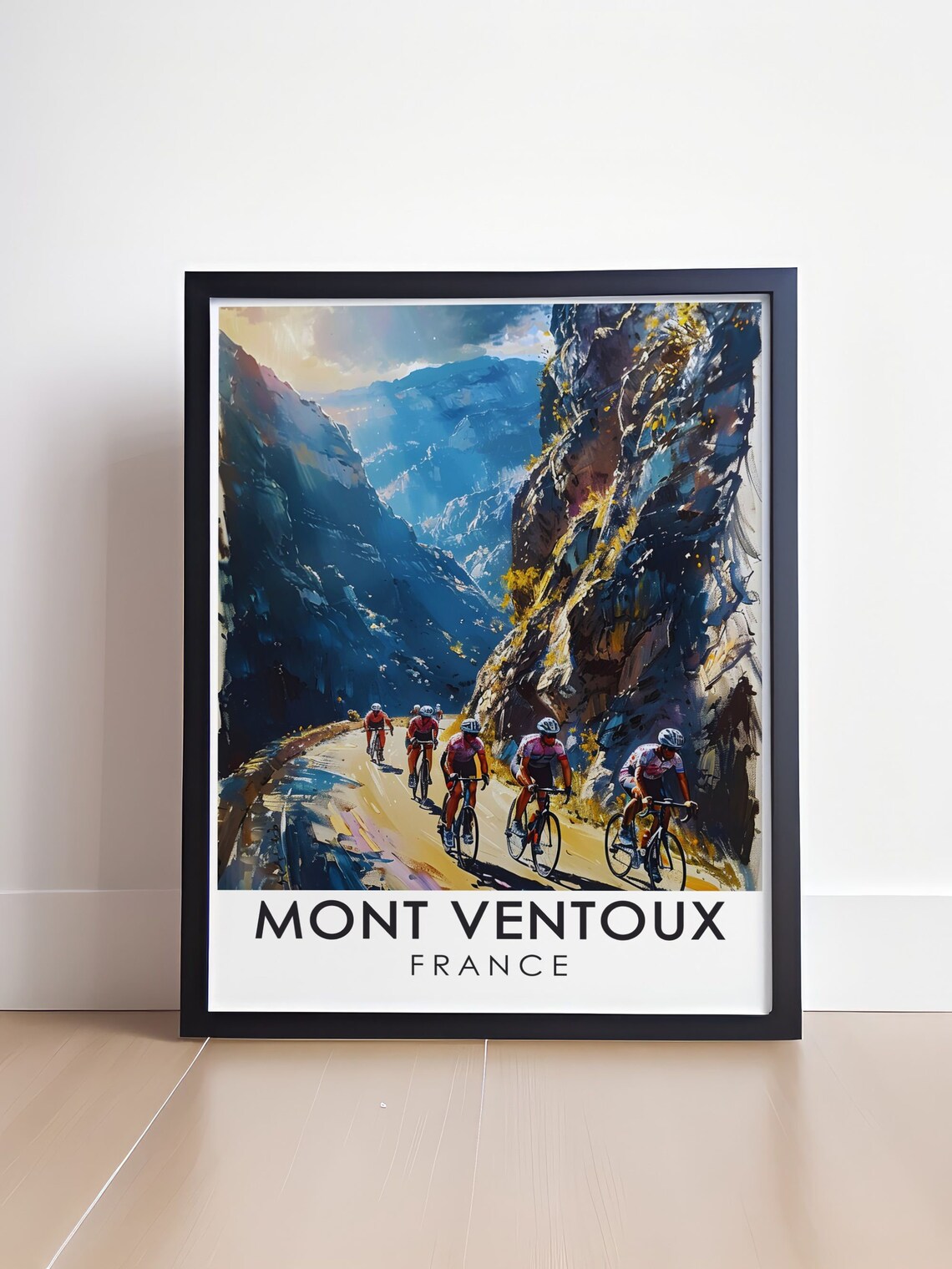 Mont Ventoux France Cyclists Mountain Gorge Road Cycling Travel Poster - Image 4