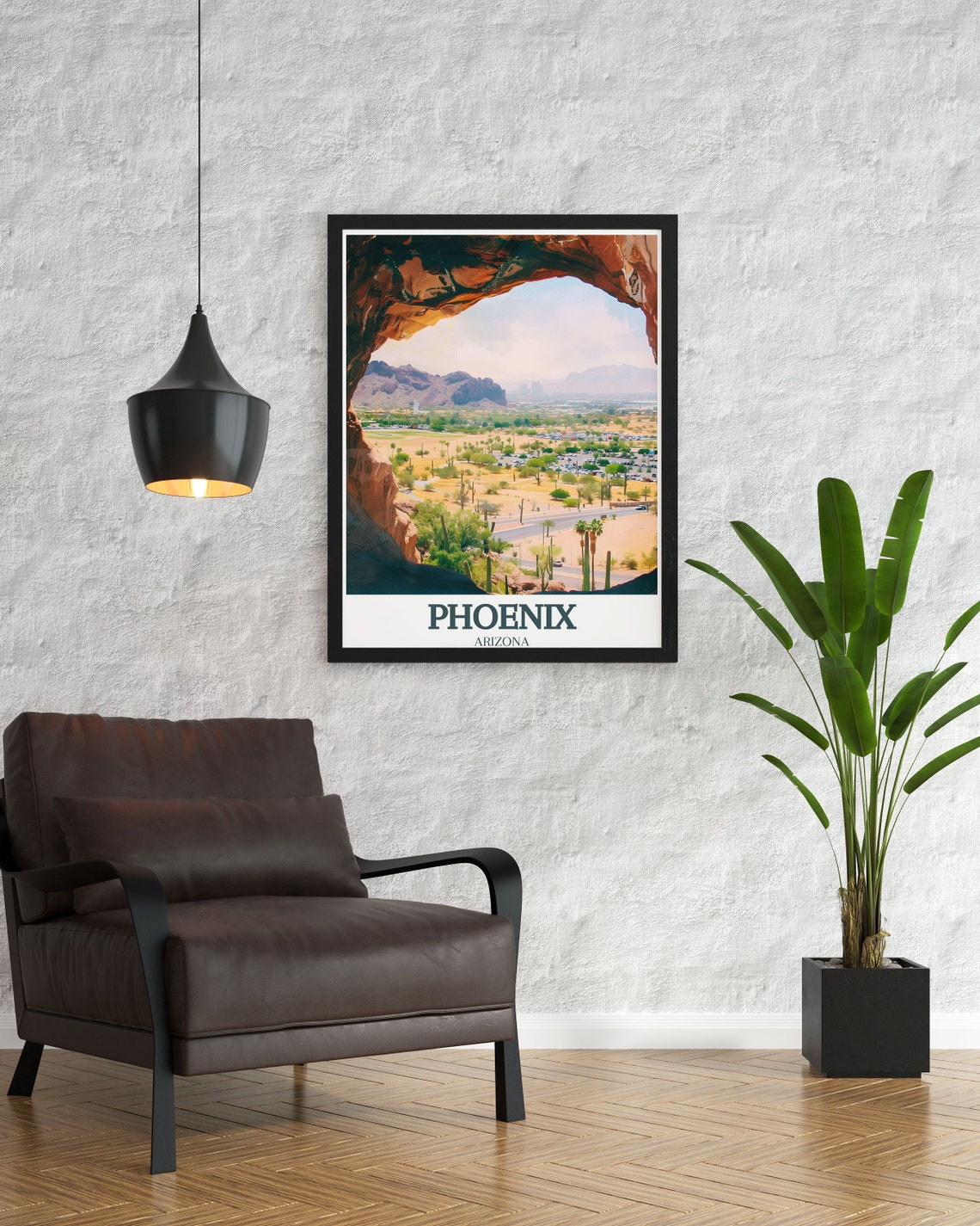Phoenix Arizona Hole in the Rock Papago Park Desert View Poster - Image 3