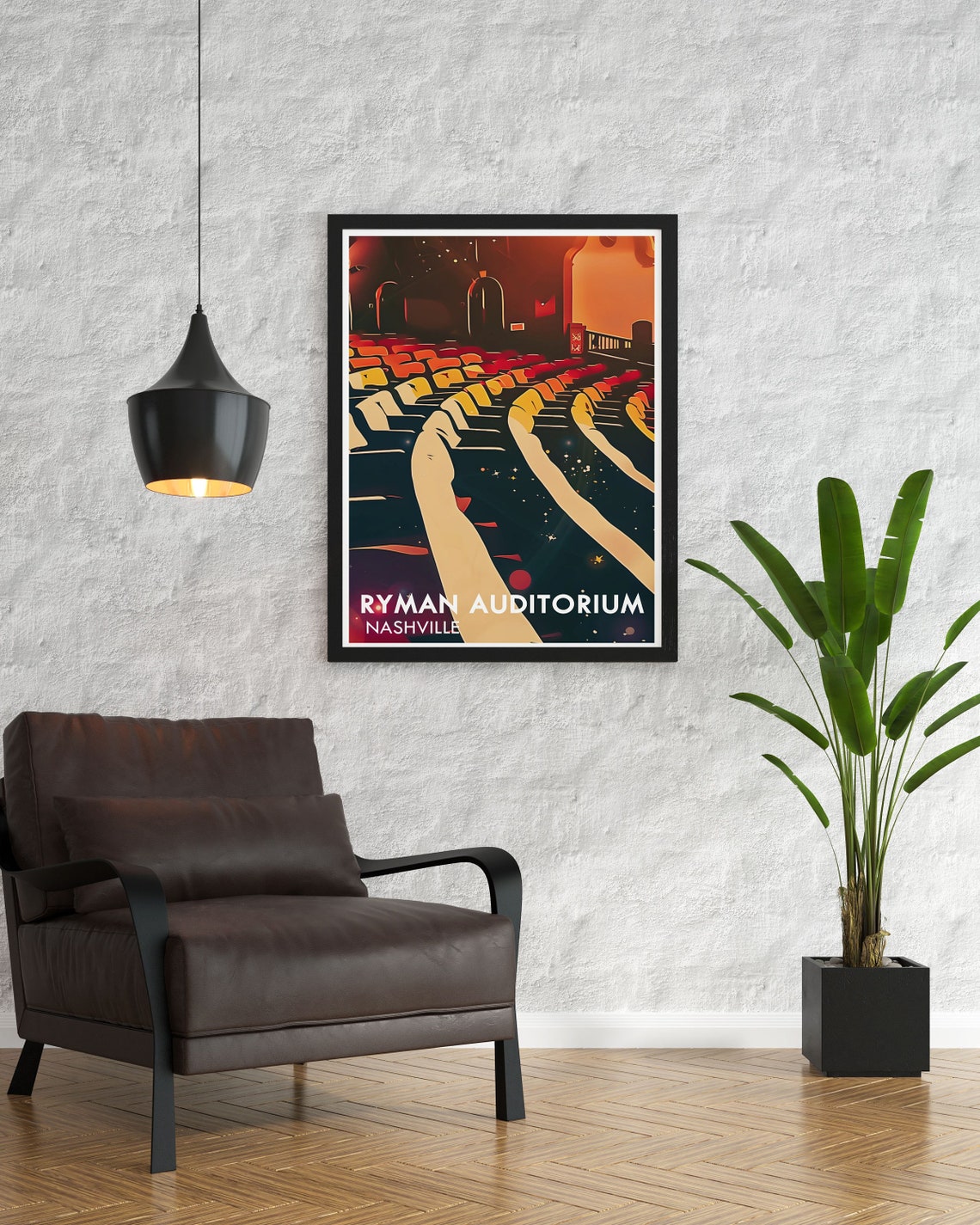 Ryman Auditorium Warm Wooden Pews Nashville Music Venue Poster - Image 2
