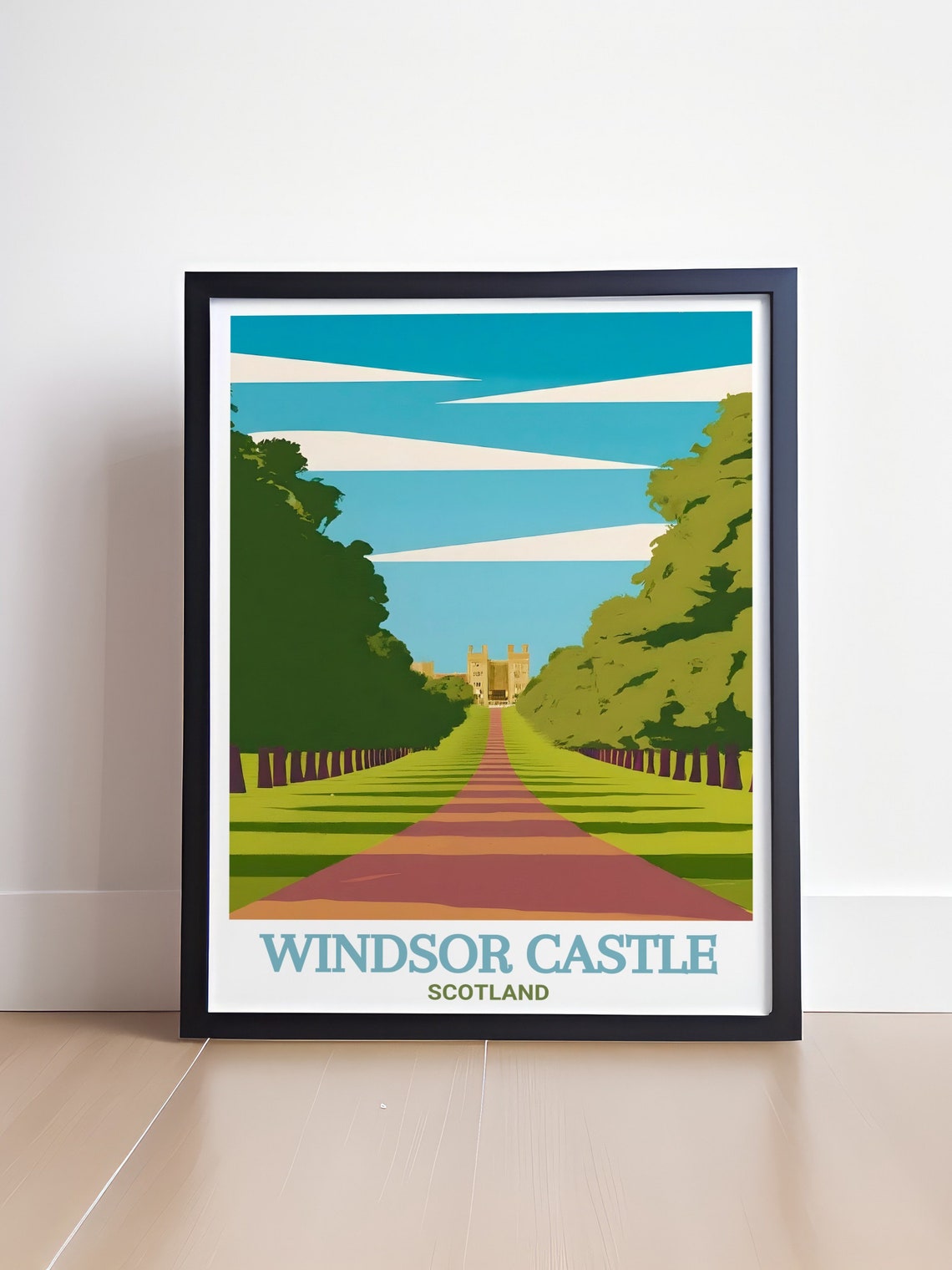 Windsor Castle The Long Walk Tree Lined Avenue England Poster - Image 4
