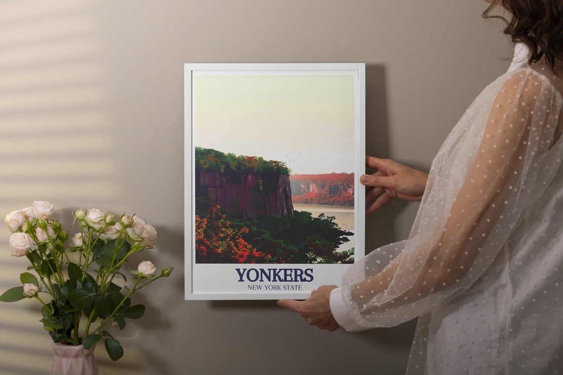 Yonkers New York Palisades Cliffs Hudson River Autumn Poster - Image 2