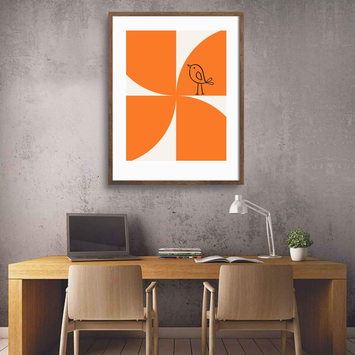 Minimalist Bird Poster, Mid-Century Boho Decor - Image 2