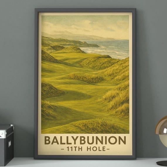 Ballybunion Golf Course Vintage Irish Travel Poster