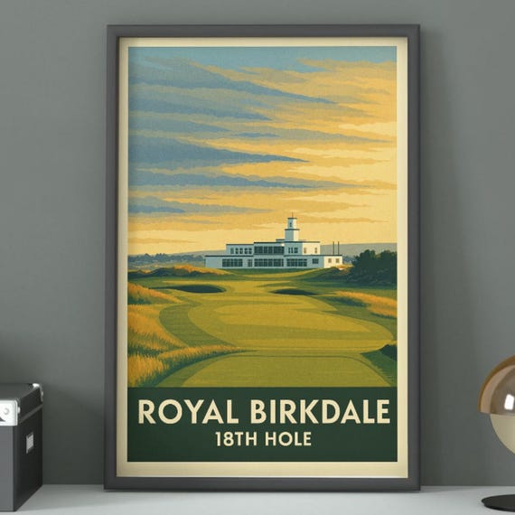 Royal Birkdale 18th Hole Golf Course Vintage Art Print