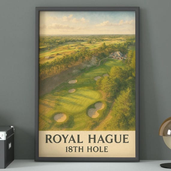 Royal Hague Golf Course Print Vintage Dutch Wall Art