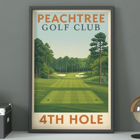Peachtree Golf Course 4th Hole Vintage Art Print