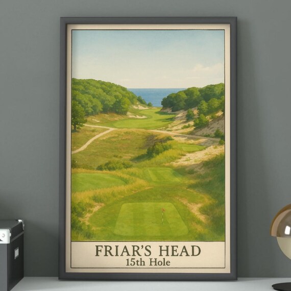 Friar's Head Golf Club 15th Hole Seaside Vintage Course Poster