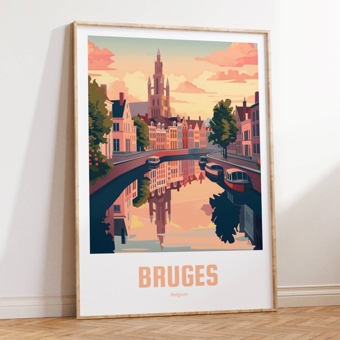 Bruges Poster Vintage Travel Poster Retro Bruges Travel Poster Gift Bruges Wall Art Vintage Poster Bruges Travel Poster - Image 4