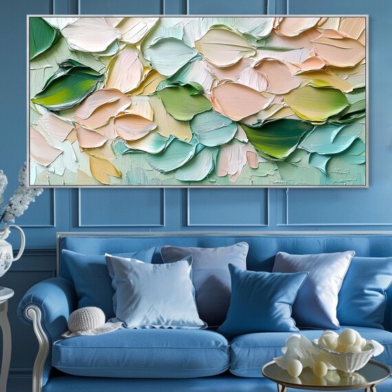 Abstract Wall Art 3d Original Colorful Heavy Textured Wall Art Calming Painting Minimalist Boho Wall Art Living Room Art Gift For Her