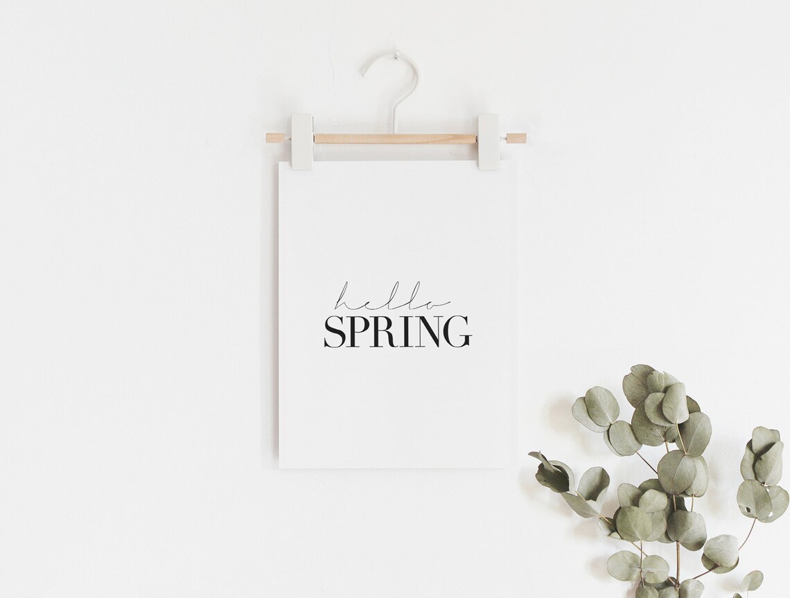 Hello Spring Art Print, Modern Spring - Image 3